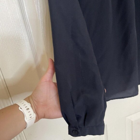 womens michael kors tops Top Blouse Shirt Blue Size 6 - Picture 9 of 11